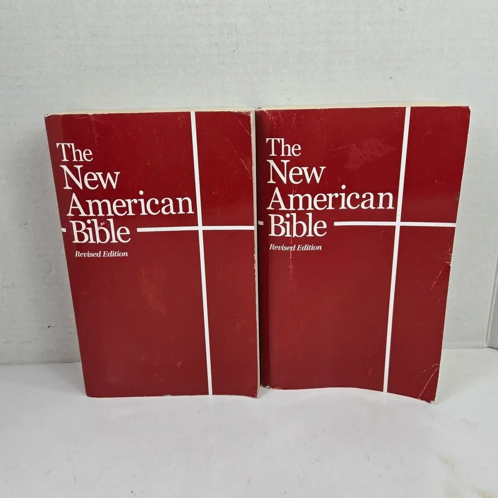 Lot of 2 The New American Bible Revised Edition NABRE World Catholic Press Red